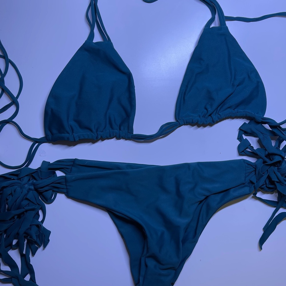 Mikoh Green Kirra Top and Matching Bottoms